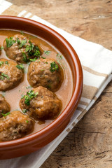 Homemade Albondigas with Spanish sauce