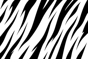 Print Print stripe animal jungle bengal tiger fur texture pattern white black - 237916294