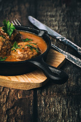 Homemade Albondigas with Spanish sauce