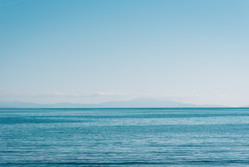 Fototapeta premium The Tyrrhenian Sea, in Salerno, Italy