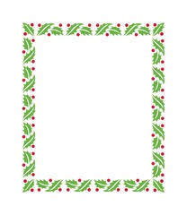 Vector Christmas Holly Border