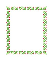 Vector Christmas Holly Border