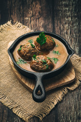 Homemade Albondigas with Spanish sauce