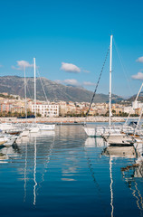 Boats in a marina in Salerno, Campania, italy