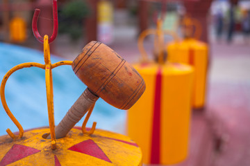 Bells in Thai temple made of steel