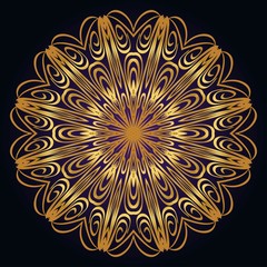 Round pattern flower mandala. circle floral ornament. Legend decorative vector illustration