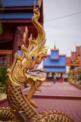 Payanak status in Thai temple Sukhothai 