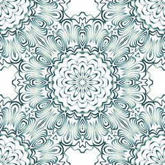 Floral Geometric Pattern with hand-drawing seamless. illustration. For fabric, textile, bandana, pillowcarpet print.