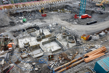 Construction Site in Dublin Ireland