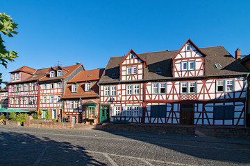 Fachwerkhäuser in der Altstadt von Büdingen, Wetterau, Hessen, Deutschland 
