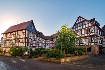 In der Altstadt von B&uuml;dingen, Wetterau, Hessen, Deutschland 