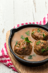 Homemade Albondigas with Spanish sauce