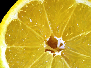  Closeup of juicy lemon fruit