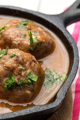 Homemade Albondigas with Spanish sauce