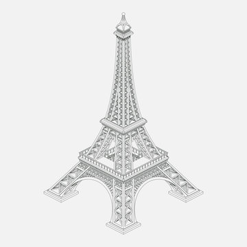 a realistic image of the Eiffel Tower, a sightseeing paris