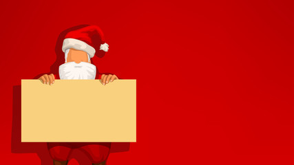 santa and yellow board