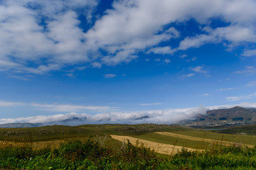 Fototapeta premium Nature landscape with cumulus clouds