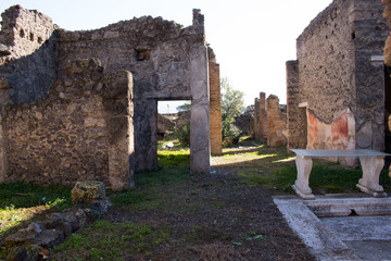 Pompeii is an ancient city buried in 79 AD. from the eruption of Vesuvius