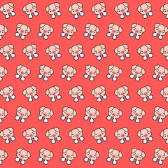 Fototapeta na wymiar Piggy - emoji pattern 53