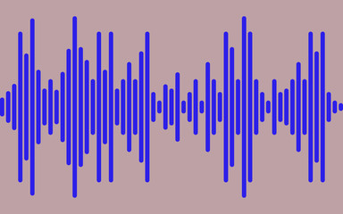 Sound Wave. Poster of the Sound Wave from Equalizer. Motion sound wave abstract vector background. Dynamic visual effect