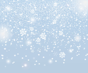 Christmas, Snowy background Realistic falling snowflakes snowdrift for winter and new year holidays