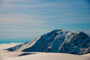 Tateyama mountains in Toyama, Japan. Toyama is one of the important cities in Japan for cultures and business markets.