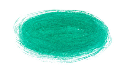 Green ellipse. Abstract watercolor handmade. Isolated watercolor illustration for decoration