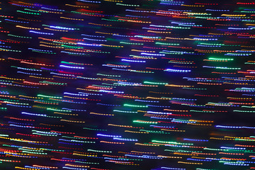 Beautiful fantastic mood photo of a Christmas tree in the night