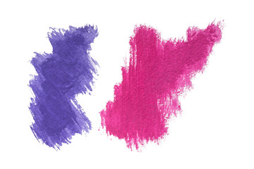 Violet and pink spot. Abstract watercolor handmade. Isolated set watercolor illustration for decoration