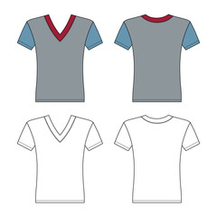T shirt man template (front, back views)