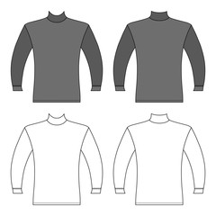 T shirt man template (front, back views)