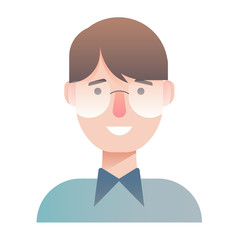 Male glasses gradient illustration