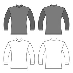 T shirt man template (front, back views)