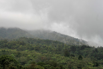 Clouds Rolling over a Mountain in Costa Rica