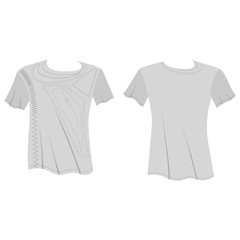 Fototapeta premium T shirt man template (front, back views)