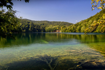 Beautiful view in Plitvice Lakes National Park. Croatia