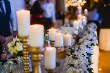 Decoration for celebrations. Beautiful details. Flower decoration.