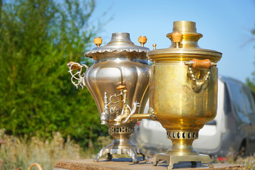 Fototapeta na wymiar Traditional national teapot for tea