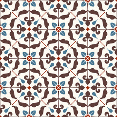 Seamless floral abstract geometric pattern background. Vintage flower wallpaper textile design. Modern trendy  illustration square composition