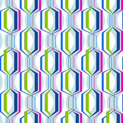 Abstract geometric seamless pattern. Simple wavy zigzag stripes background. Colorful modern decoration design