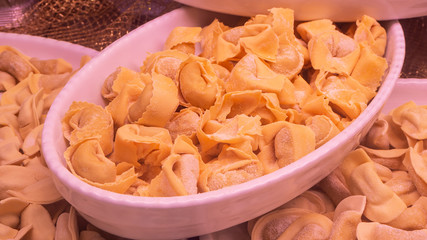A kind of ravioli, an home made traditional food of Italy