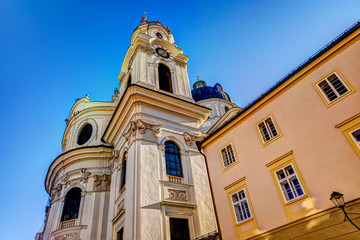 Fototapeta na wymiar Church spires in Salzburg Austria