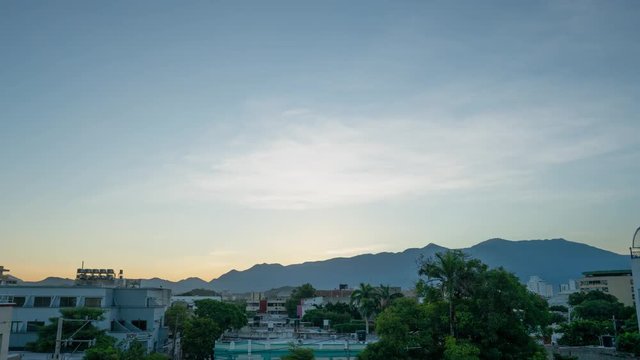 Sunrise Timelapse in Santa Marta, Colombia Over The Sierra Navada Mountains