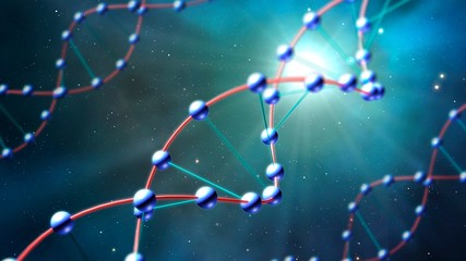 DNA in space, conceptual illustration