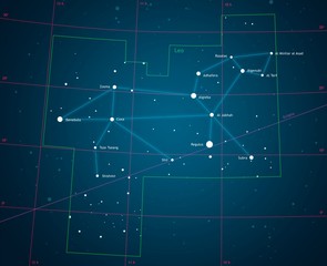 Constellation Leo, illustration