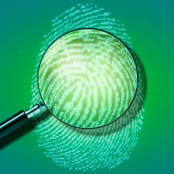 Digital fingerprint, illustration