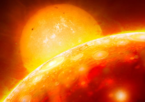 Molten Planet CoRoT-7b, illustration