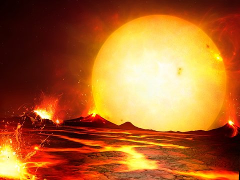 Molten Planet CoRoT-7b, illustration