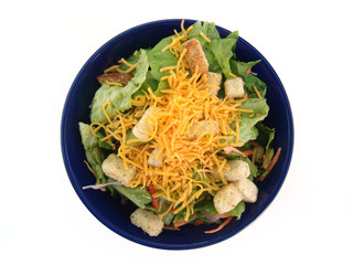 Small salad over white backround