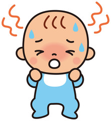 熱のある赤ちゃん　熱中症